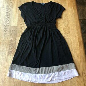 Miss Chievous Black Colorblock Stripe Dress Size Small